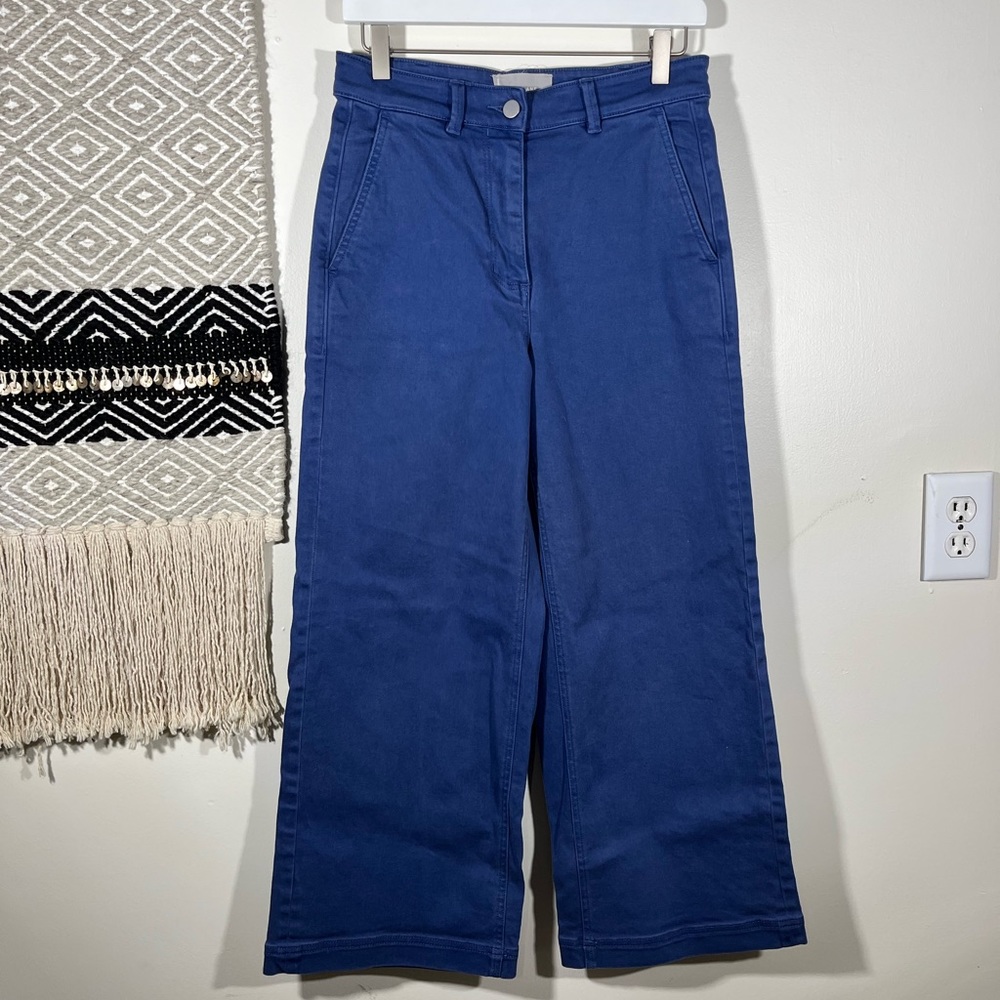 Everlane blue wide leg crop pants